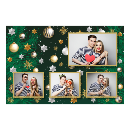 Bożonarodzeniowe gwiazdy + bombki, model 425 złoty Bożonarodzeniowe gwiazdy + bombki, model 425 złoty