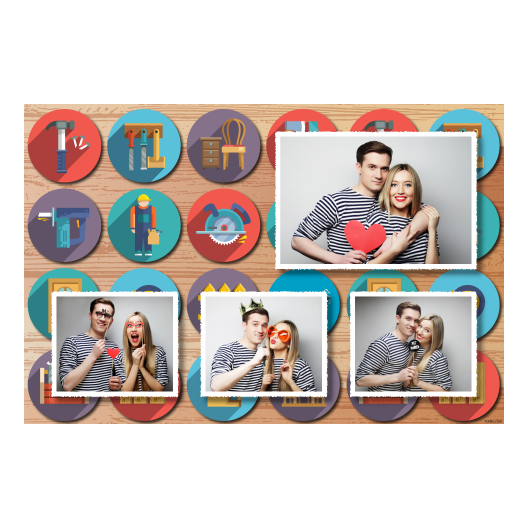 Carpenter's Day + collage + 425 white