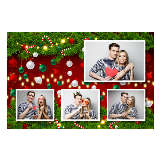 Ozdoby świąteczne + kwiaty i bombki + 425 biały Ozdoby świąteczne + kwiaty i bombki + 425 biały