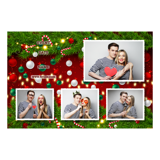 Ozdoby świąteczne + kwiaty i bombki + 425 biały z tekstem Ozdoby świąteczne + kwiaty i bombki + 425 biały z tekstem