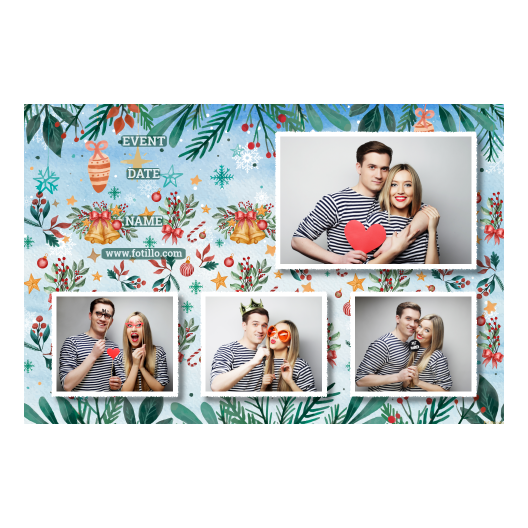 Dzwoneczki świąteczne + dekoracje + 425 biały z tekstem Dzwoneczki świąteczne + dekoracje + 425 biały z tekstem