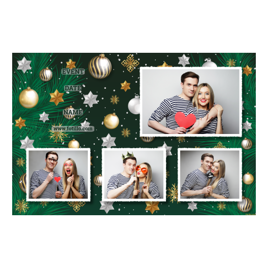 Bożonarodzeniowe gwiazdy + bombki, model 425 biały z tekstem Bożonarodzeniowe gwiazdy + bombki, model 425 biały z tekstem