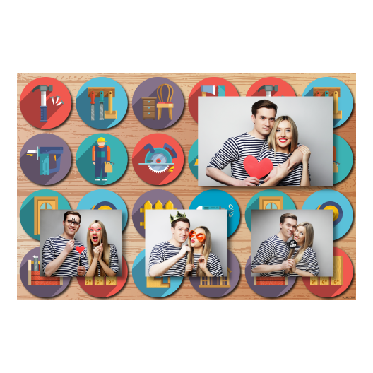 Carpenter's Day + collage + 425 no frame