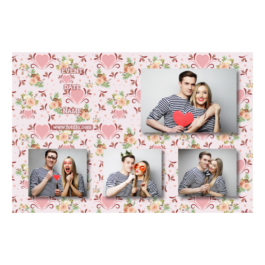 Wesele + kwiaty i serca + 425 brak ramki z tekstem Wesele + kwiaty i serca + 425 brak ramki z tekstem