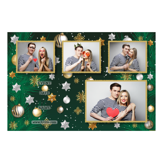 Bożonarodzeniowe gwiazdy + bombki, model 426 złoty z tekstem Bożonarodzeniowe gwiazdy + bombki, model 426 złoty z tekstem