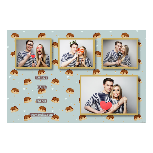 Dzień Budyniu + serca i słodycze + 426 złoty z tekstem Dzień Budyniu + serca i słodycze + 426 złoty z tekstem