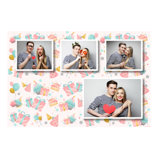 Birthday Party + collage + 426 silver