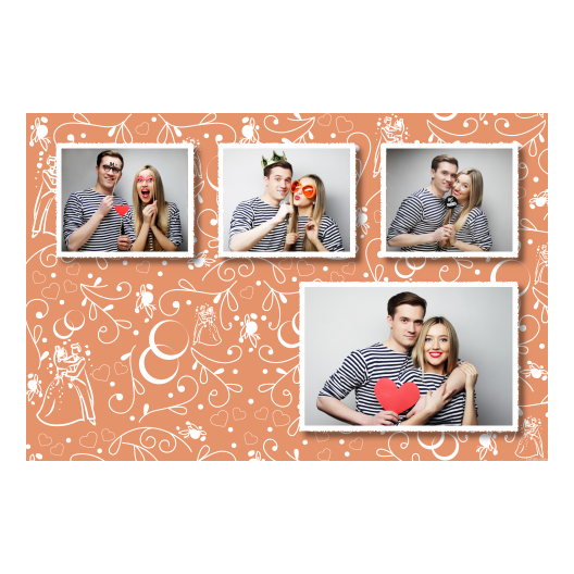 Wedding Photo + hearts + 426 silver