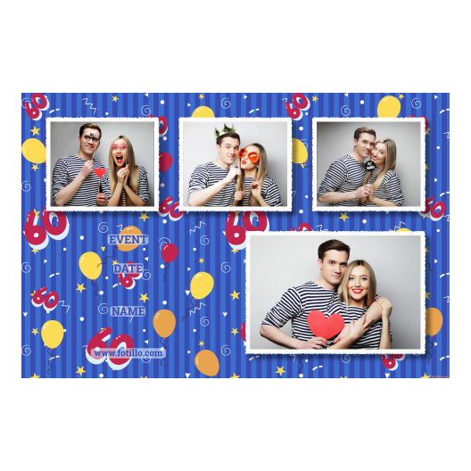 Sześćdziesiątka + balony + 426 biały z tekstem Sześćdziesiątka + balony + 426 biały z tekstem