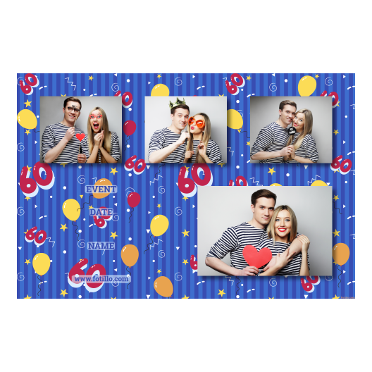 Sześćdziesiątka + balony + 426 brak ramki z tekstem Sześćdziesiątka + balony + 426 brak ramki z tekstem