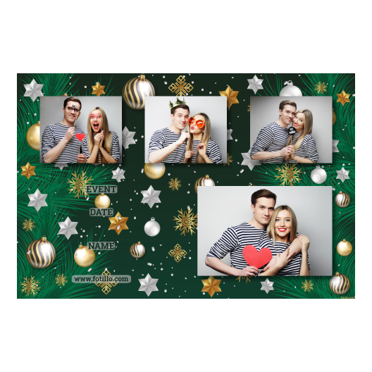 Bożonarodzeniowe gwiazdy + bombki, model 426 brak ramki z tekstem Bożonarodzeniowe gwiazdy + bombki, model 426 brak ramki z tekstem