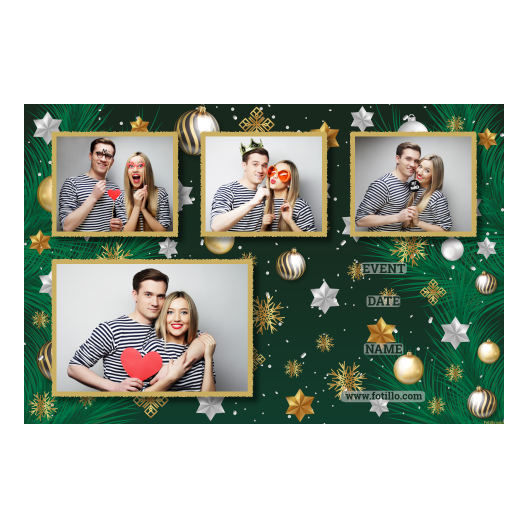 Bożonarodzeniowe gwiazdy + bombki, model 427 złoty z tekstem Bożonarodzeniowe gwiazdy + bombki, model 427 złoty z tekstem