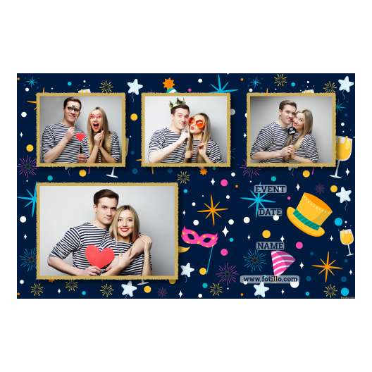 Przyjęcie sylwestrowe + Fajerwerki, gwiazdy + 427 złoty z tekstem Przyjęcie sylwestrowe + Fajerwerki, gwiazdy + 427 złoty z tekstem