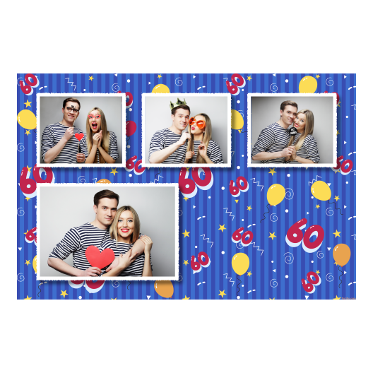 Sześćdziesiątka + balony + 427 biały Sześćdziesiątka + balony + 427 biały