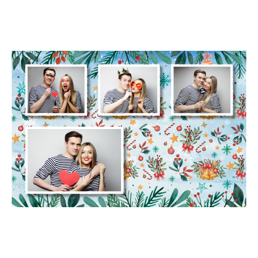 Dzwoneczki świąteczne + dekoracje + 427 biały Dzwoneczki świąteczne + dekoracje + 427 biały