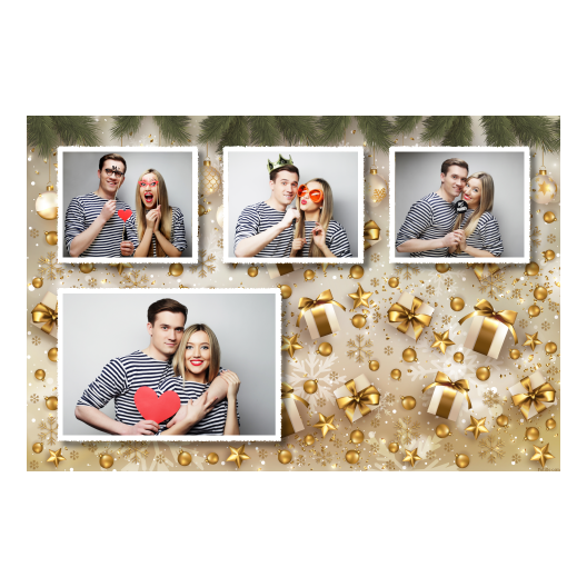 Prezenty świąteczne + bombki + 427 biały Prezenty świąteczne + bombki + 427 biały