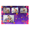 Template 427 consisting of 4 photos – Birthday Party + ribbons - Thumbnail Image 7