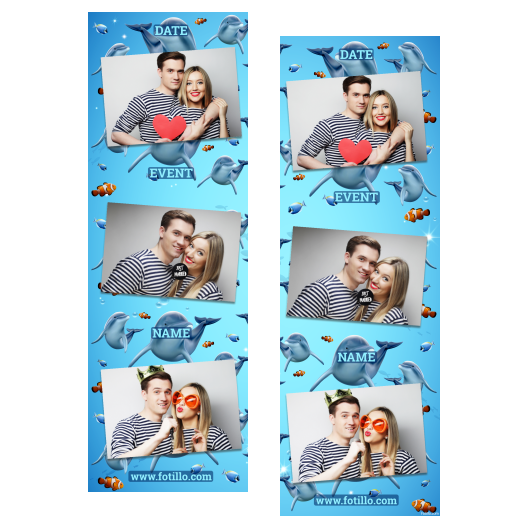 Dzień delfinów + ryby + 101 brak ramki z podpisem Dzień delfinów + ryby + 101 brak ramki z podpisem