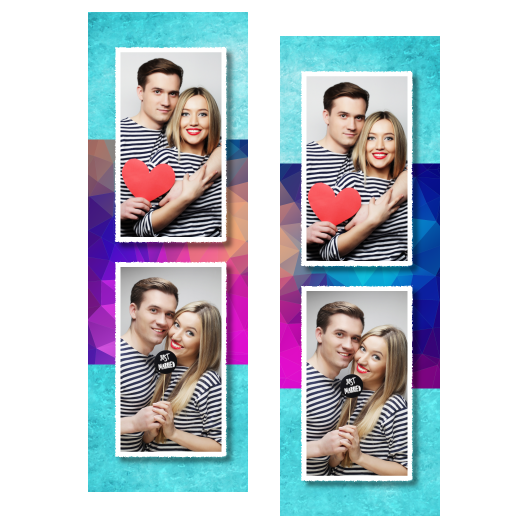 Niebieska impreza + trójkąty + 106 biały