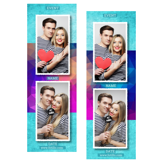 Niebieska impreza + trójkąty + 106 biały z podpisem