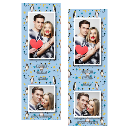 Dzień Pingwina + zwierzęta i kwiaty + 110 biały z podpisem Dzień Pingwina + zwierzęta i kwiaty + 110 biały z podpisem