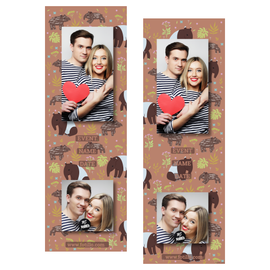 Dzień Tapira + liście i zwierzęta + 110 brak ramki z podpisem Dzień Tapira + liście i zwierzęta + 110 brak ramki z podpisem