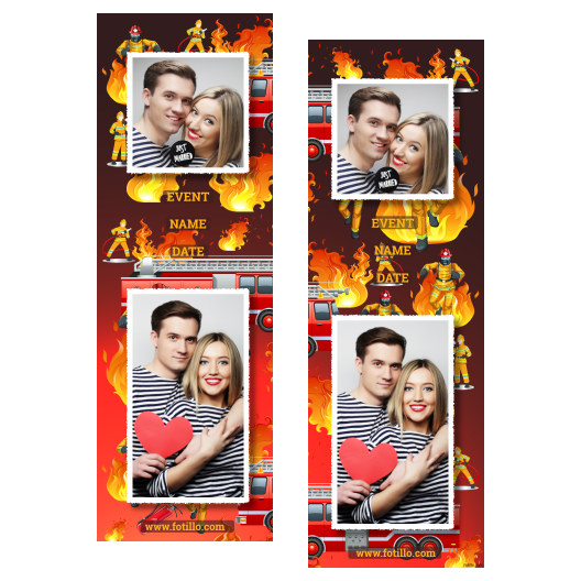 Dzień Strażaków + ogień + 111 biały z podpisem Dzień Strażaków + ogień + 111 biały z podpisem