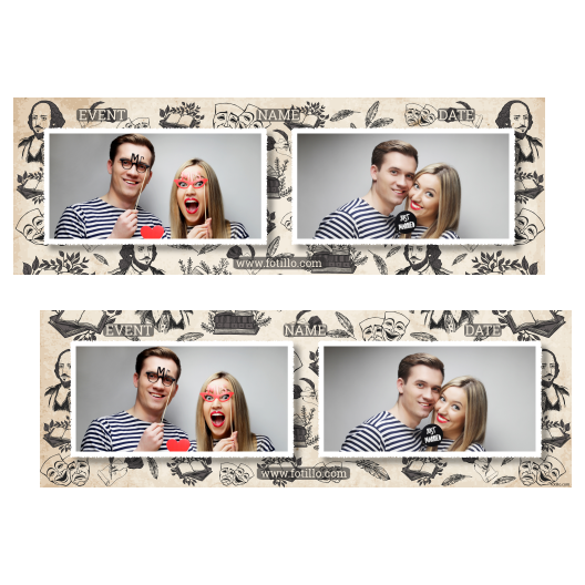 Dzień Shakespeare'a + maski i książki + 201 biały z podpisem