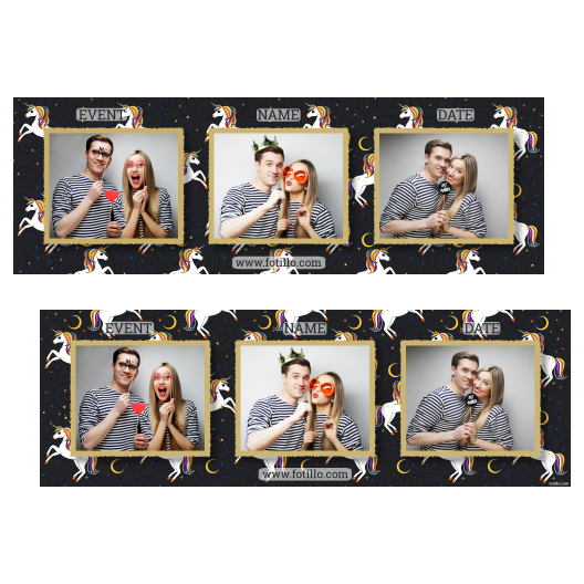 Dzień jednorożca + kolaż, gwiazdy + 202 złoty z podpisem Dzień jednorożca + kolaż, gwiazdy + 202 złoty z podpisem