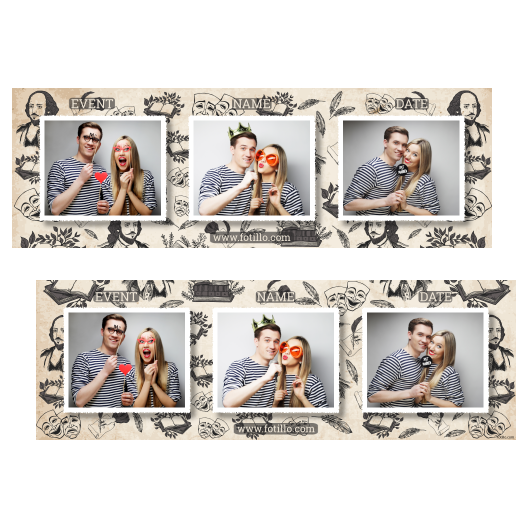 Dzień Shakespeare'a + maski i książki + 202 biały z podpisem Dzień Shakespeare'a + maski i książki + 202 biały z podpisem