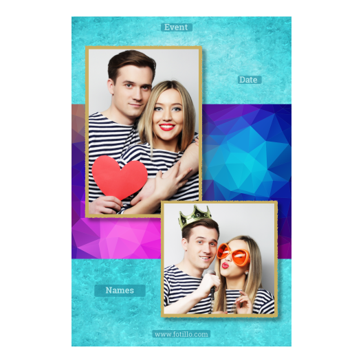 Niebieska impreza + trójkąty + 307 złoty z podpisem Niebieska impreza + trójkąty + 307 złoty z podpisem