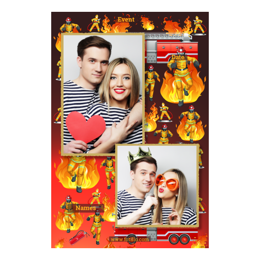 Dzień Strażaków + ogień + 307 złoty z podpisem Dzień Strażaków + ogień + 307 złoty z podpisem