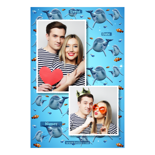 Dzień delfinów + ryby + 307 biały z podpisem Dzień delfinów + ryby + 307 biały z podpisem