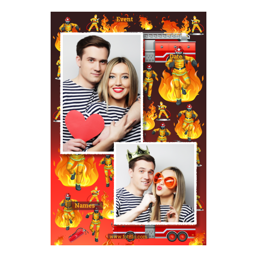 Dzień Strażaków + ogień + 307 biały z podpisem Dzień Strażaków + ogień + 307 biały z podpisem