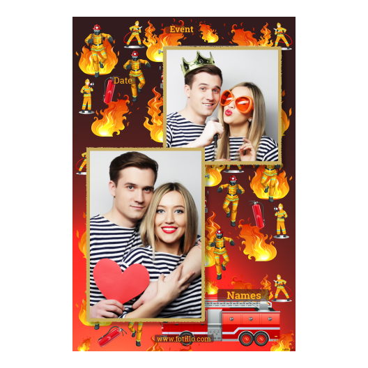 Dzień Strażaków + ogień + 308 złoty z podpisem Dzień Strażaków + ogień + 308 złoty z podpisem