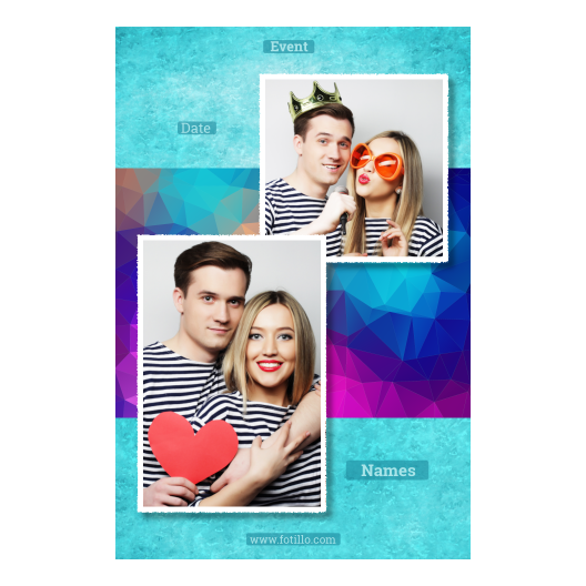 Niebieska impreza + trójkąty + 308 biały z podpisem Niebieska impreza + trójkąty + 308 biały z podpisem