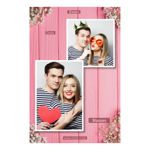 Różowe przyjęcie + deski + 308 biały z podpisem