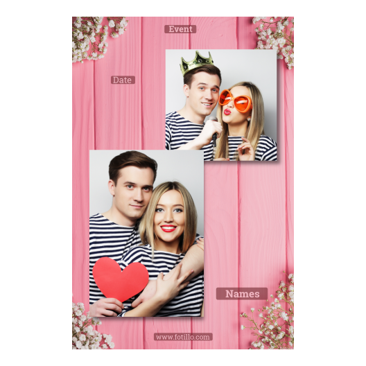 Różowe przyjęcie + deski + 308 brak ramki z podpisem