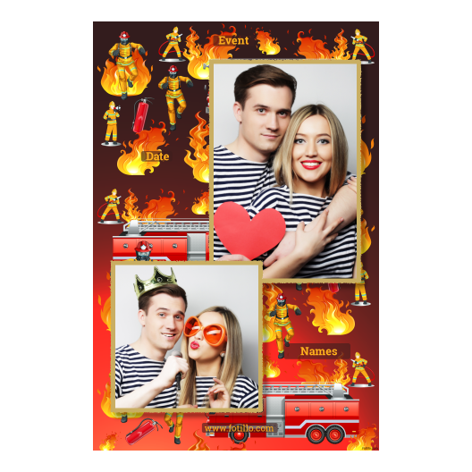 Dzień Strażaków + ogień + 309 złoty z podpisem Dzień Strażaków + ogień + 309 złoty z podpisem