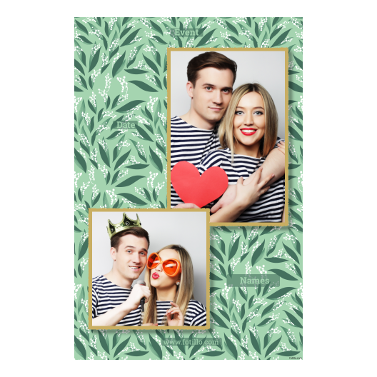 Dzień Konwalii + liście + 309 złoty z podpisem Dzień Konwalii + liście + 309 złoty z podpisem