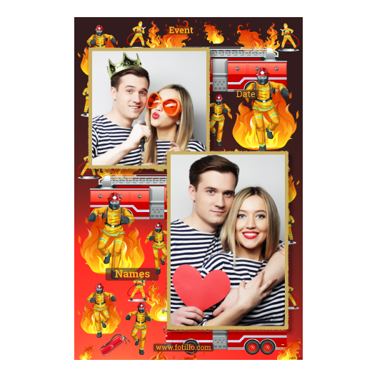 Dzień Strażaków + ogień + 310 złoty z podpisem Dzień Strażaków + ogień + 310 złoty z podpisem