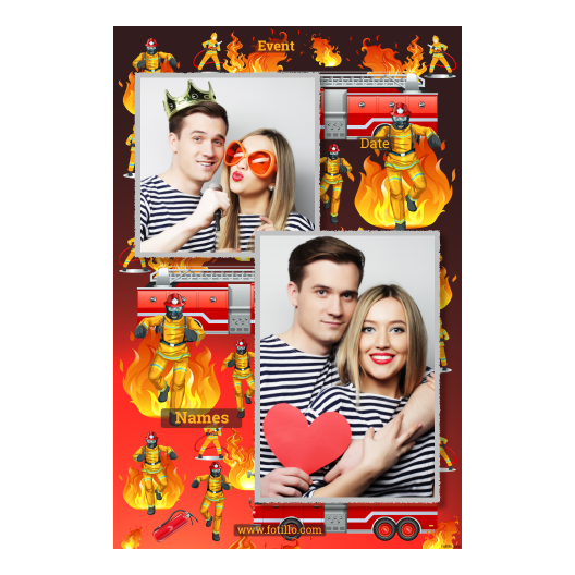 Dzień Strażaków + ogień + 310 z podpisem Dzień Strażaków + ogień + 310 z podpisem