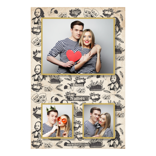 Dzień Shakespeare'a + maski i książki + 315 złoty z podpisem Dzień Shakespeare'a + maski i książki + 315 złoty z podpisem