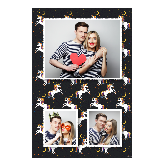 Dzień jednorożca + kolaż, gwiazdy + 315 biały Dzień jednorożca + kolaż, gwiazdy + 315 biały