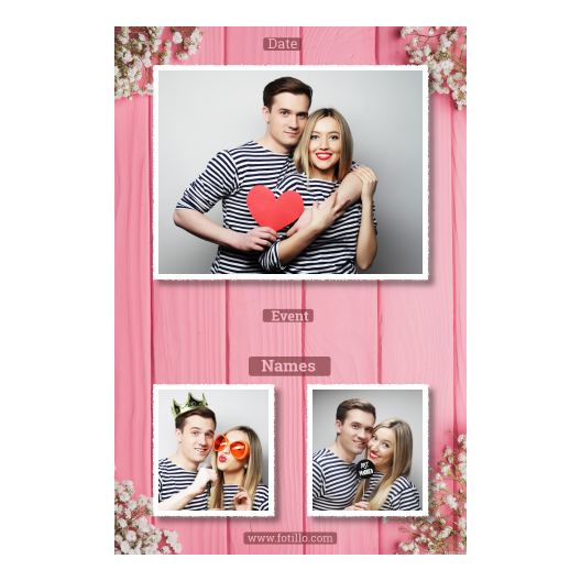 Różowe przyjęcie + deski + 315 biały z podpisem Różowe przyjęcie + deski + 315 biały z podpisem