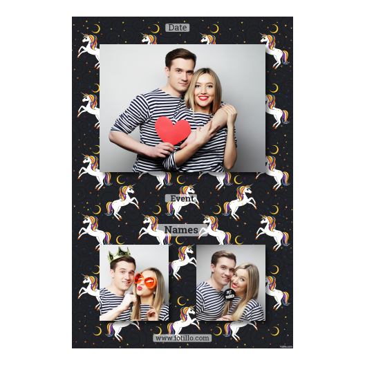 Dzień jednorożca + kolaż, gwiazdy + 315 brak ramki z podpisem Dzień jednorożca + kolaż, gwiazdy + 315 brak ramki z podpisem