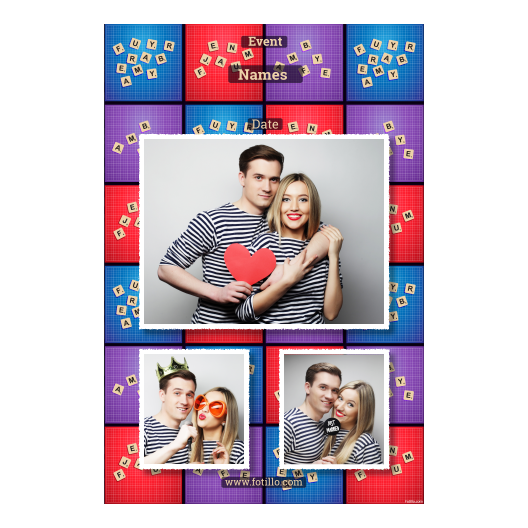 Dzień Scrabble + litery + 316 biały z podpisem