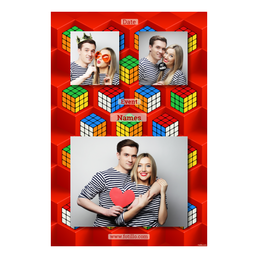 Dzień kostki Rubika + kostki + 318 brak ramki z podpisem Dzień kostki Rubika + kostki + 318 brak ramki z podpisem