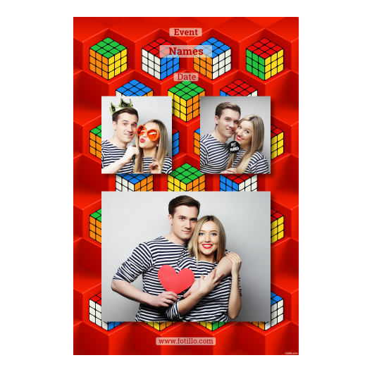 Dzień kostki Rubika + kostki + 320 brak ramki z podpisem Dzień kostki Rubika + kostki + 320 brak ramki z podpisem