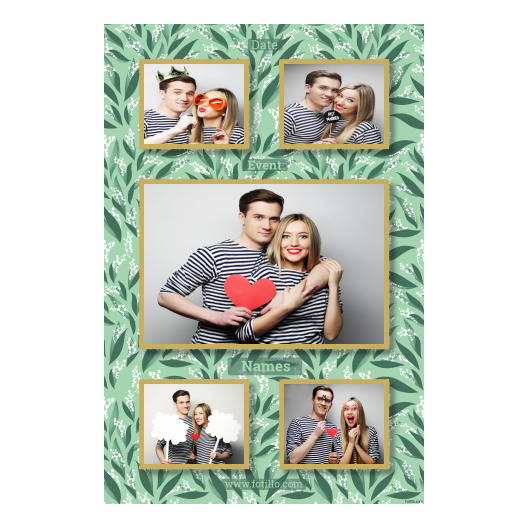 Dzień Konwalii + liście + 321 złoty z podpisem Dzień Konwalii + liście + 321 złoty z podpisem